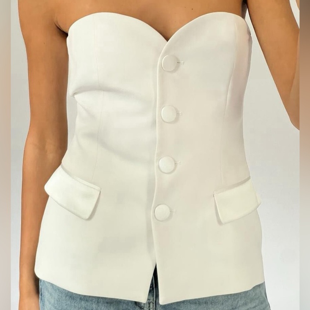 Zara MIXED SATIN EFFECT BUSTIER - Picture 3 of 8